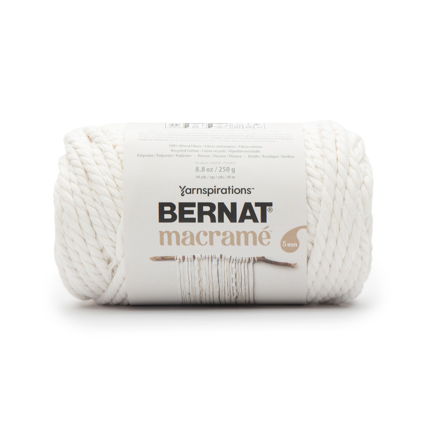Bernat Macrame Yarn-Natural