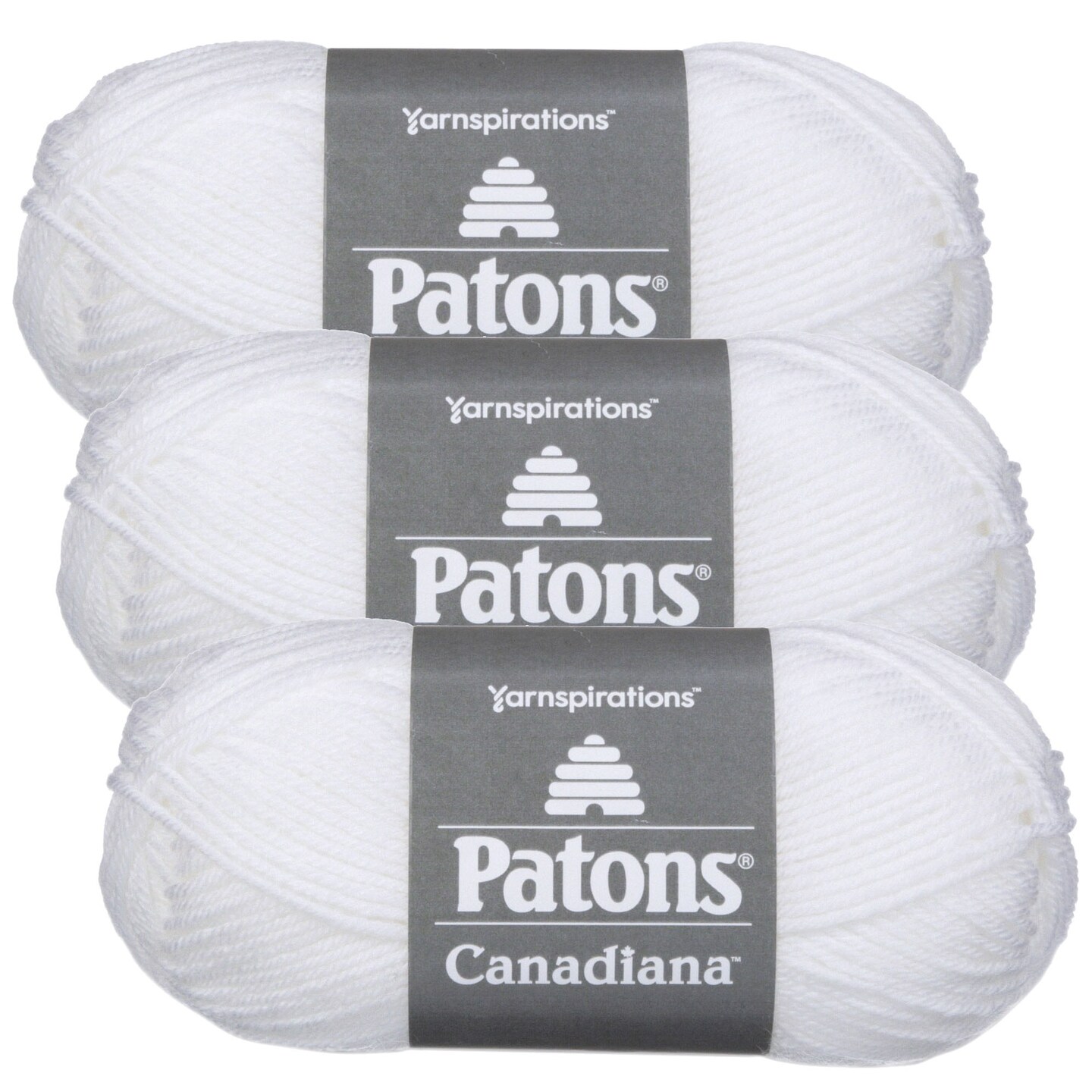 (Pack of 3) Patons Canadiana Yarn - Solids-White