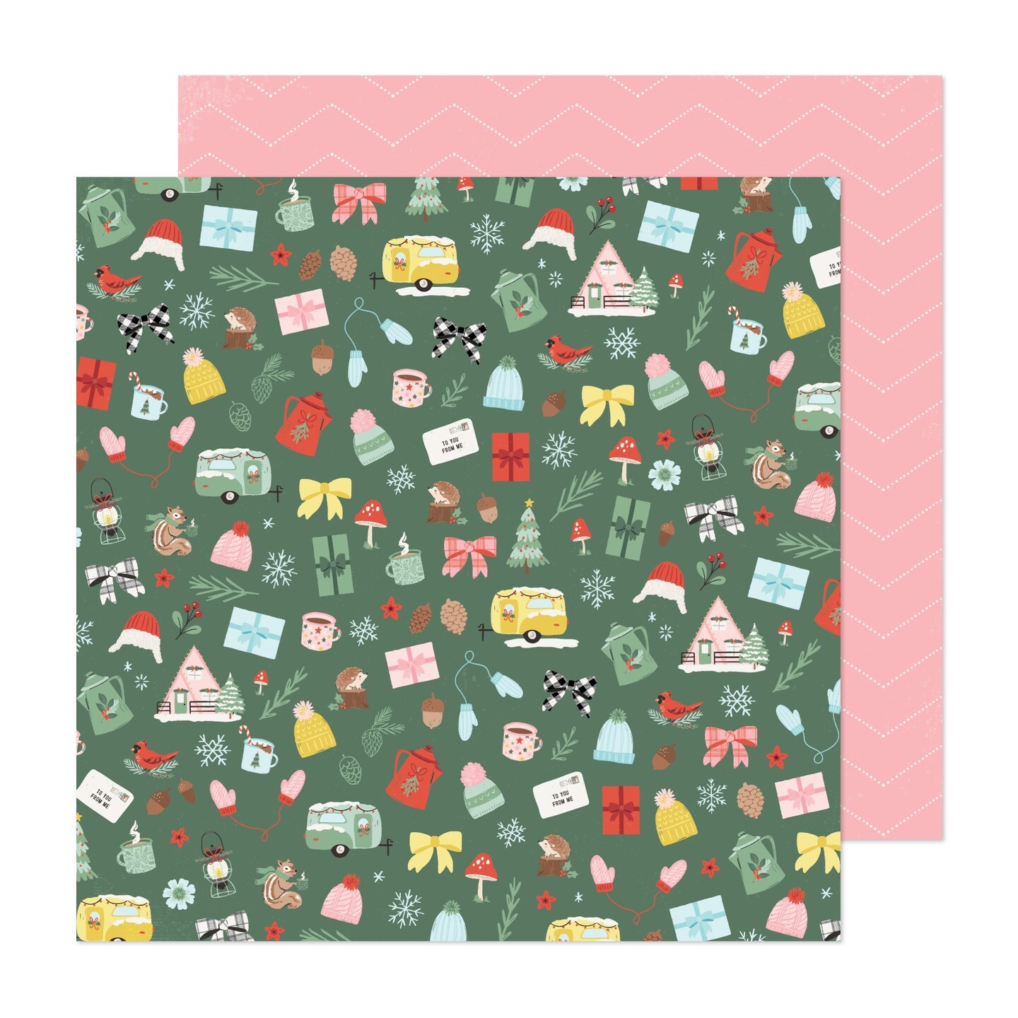 Mittens &#x26; Mistletoe Double-Sided Cardstock 12&#x22;X12&#x22;