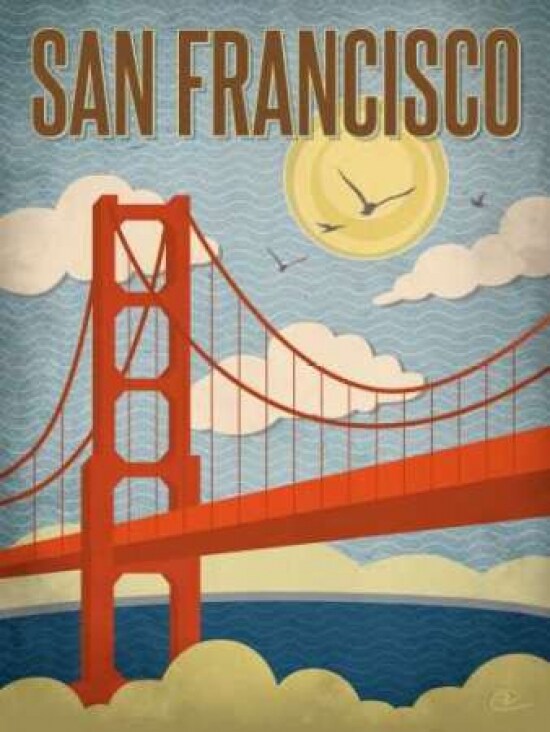 San Francisco Golden Gate Bridge Poster Print by Renee Pulve - Item ...