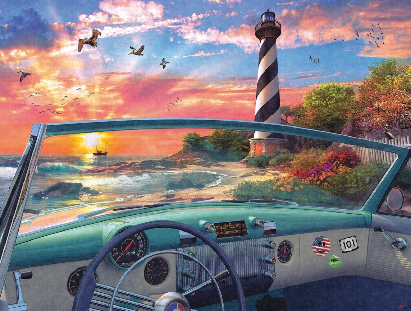 Sunsout Cape Hatteras Drive 500 pc   Jigsaw Puzzle 50080