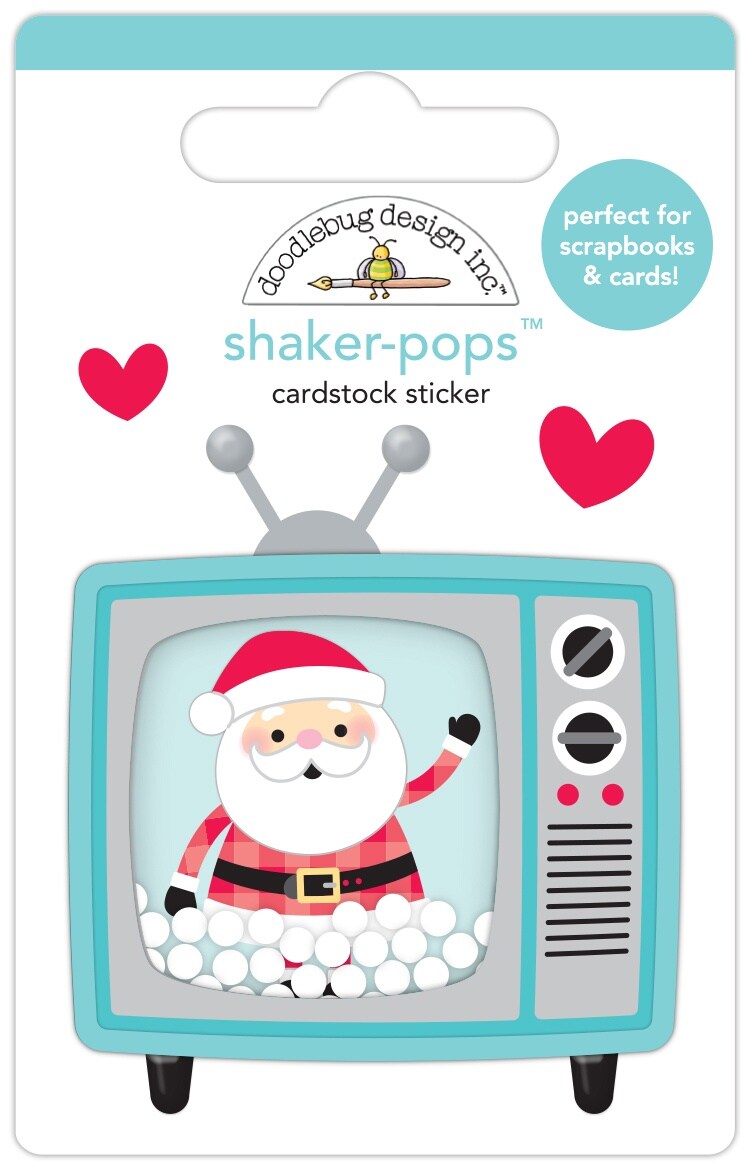 Doodlebug Shaker-Pops 3D Stickers-Santavision