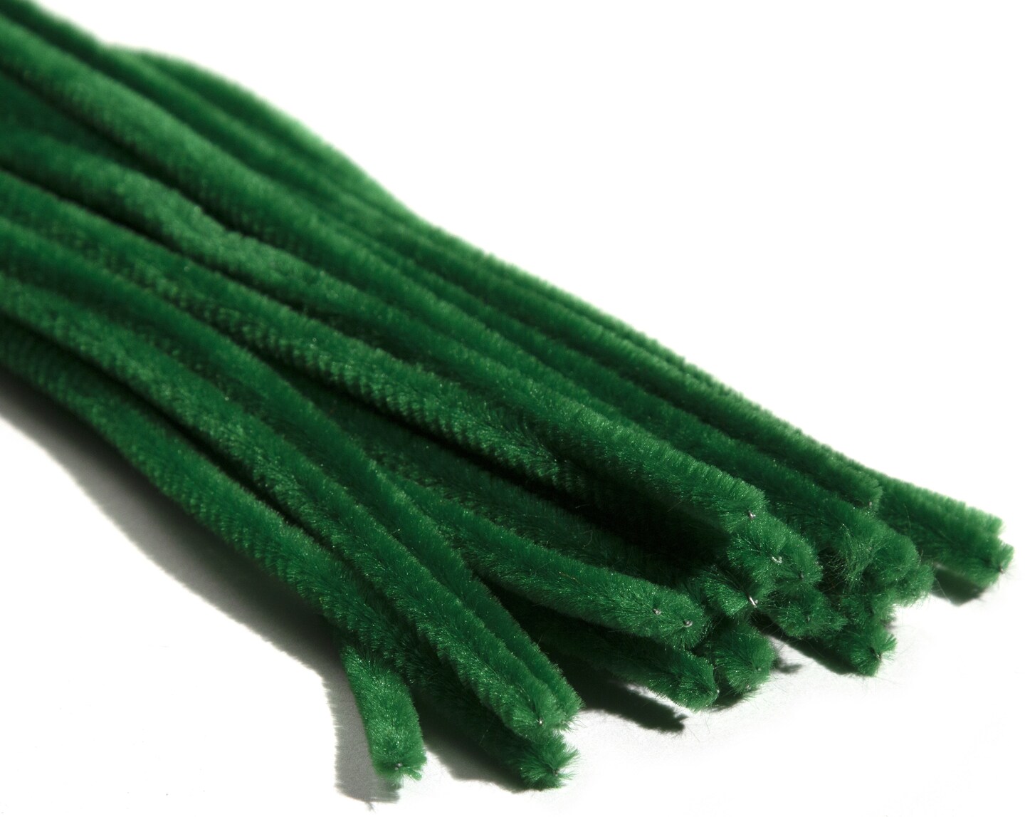 25 x Chenille Stems / Pipe Cleaners - GREEN