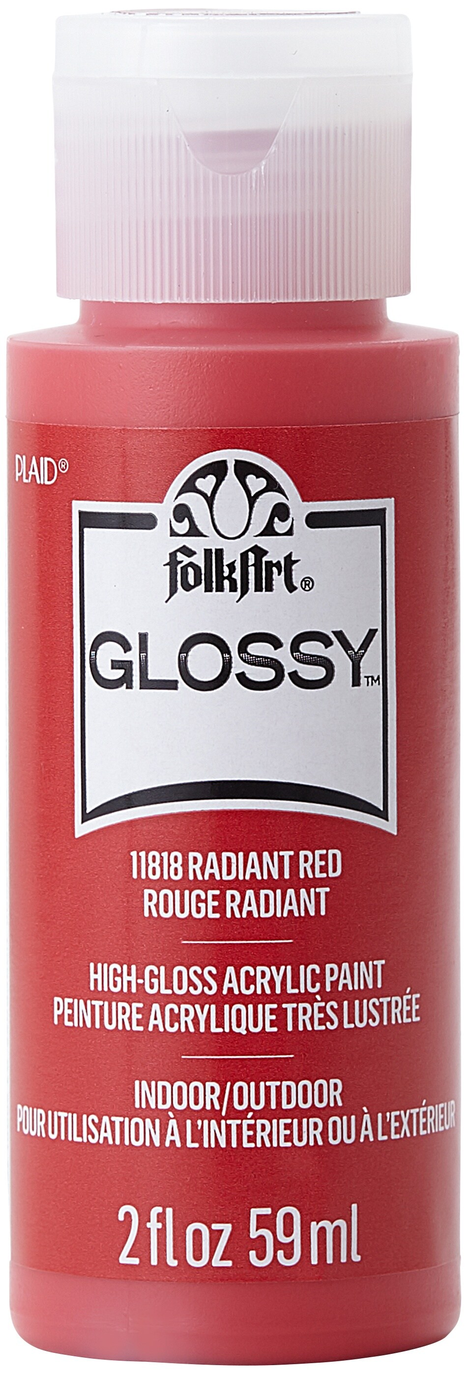 FolkArt Glossy Paint 2oz-Radiant Red