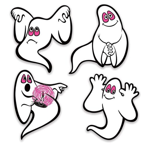 Vintage Halloween Ghosts Peel &#x27;N Place