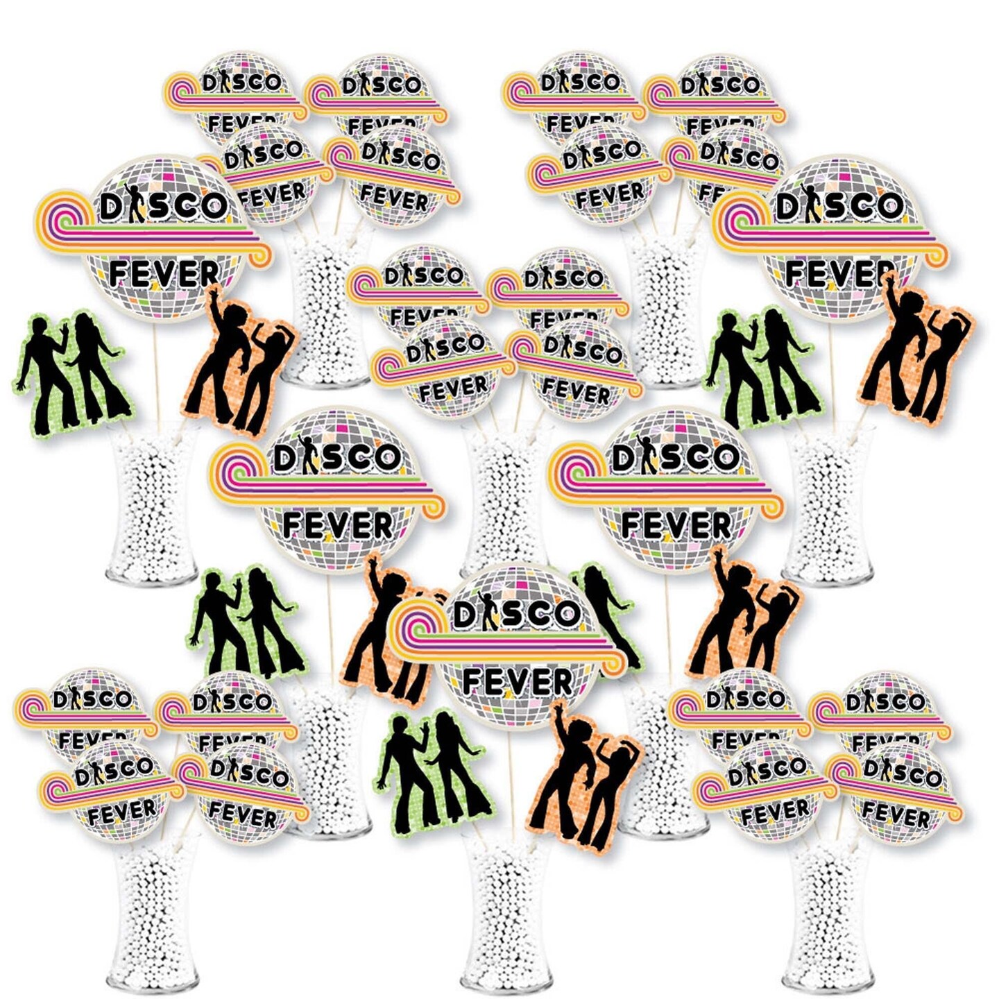 Big Dot Of Happiness 70 S Disco 1970s Disco Fever Party Centerpiece