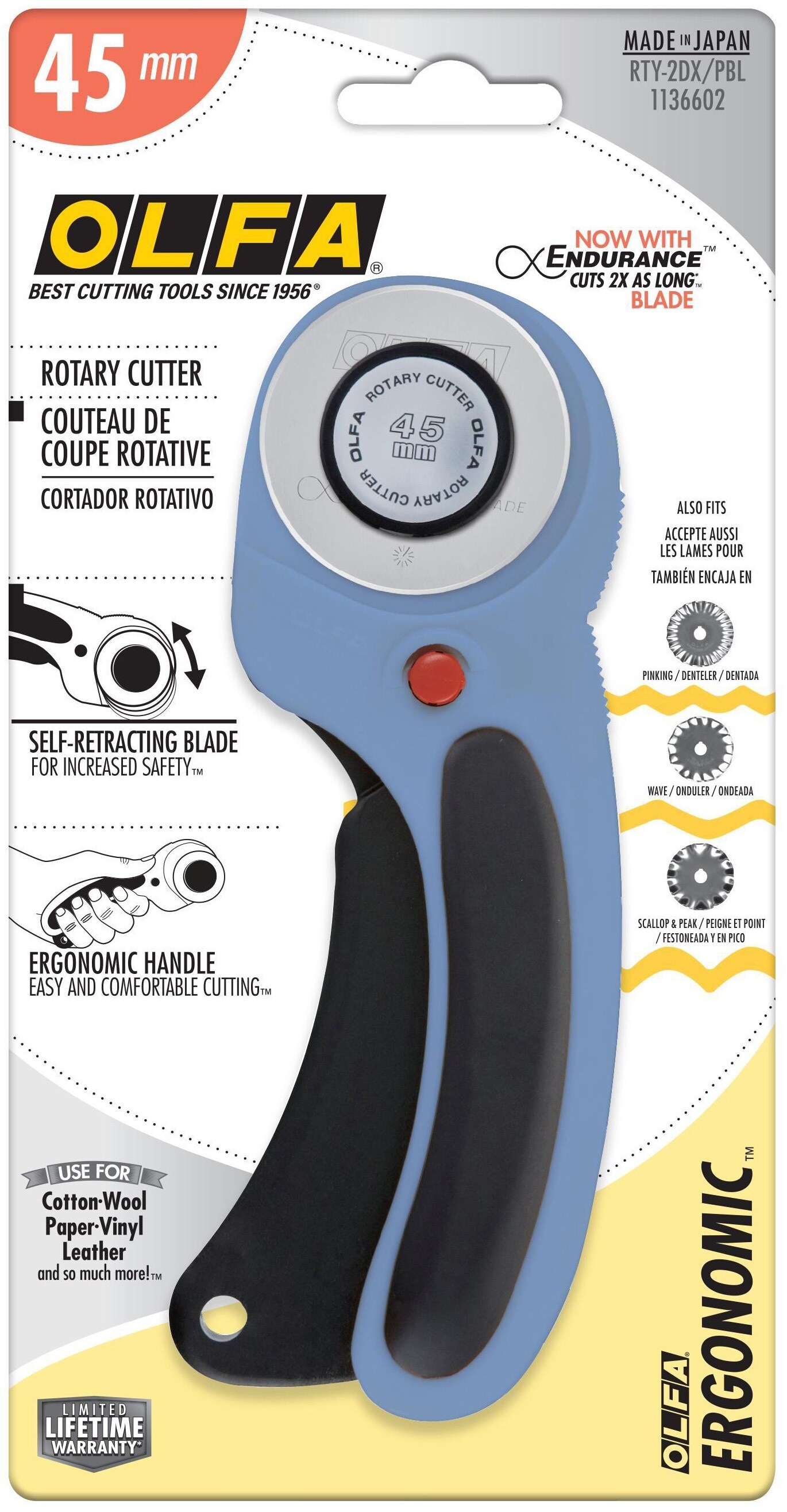 Olfa Ergonomic Rotary Cutter 45MmPacific Blue Michaels