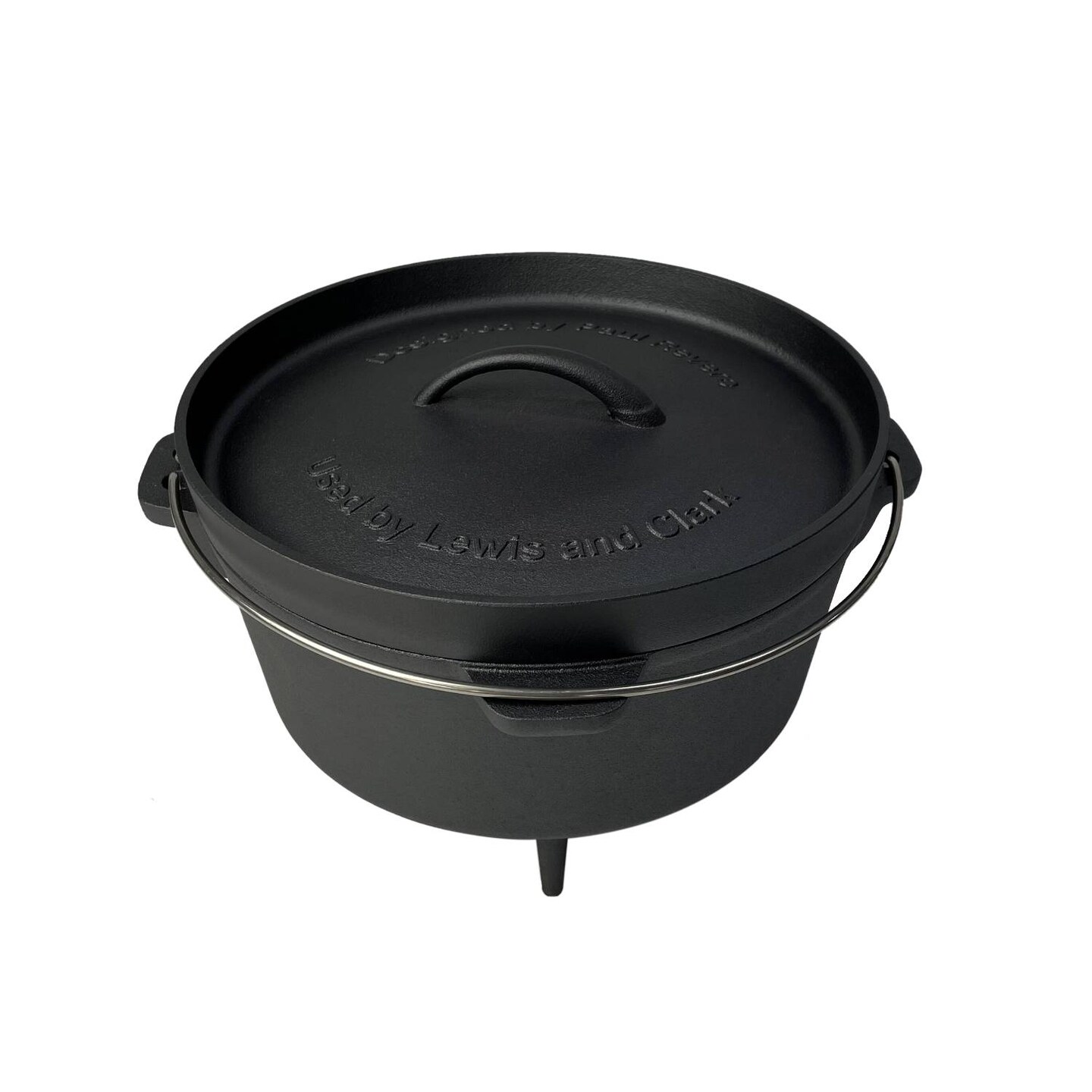 Lehman's Camp Dutch Oven Kettle Nitrided Non Stick Cast Iron 4.5 Quart