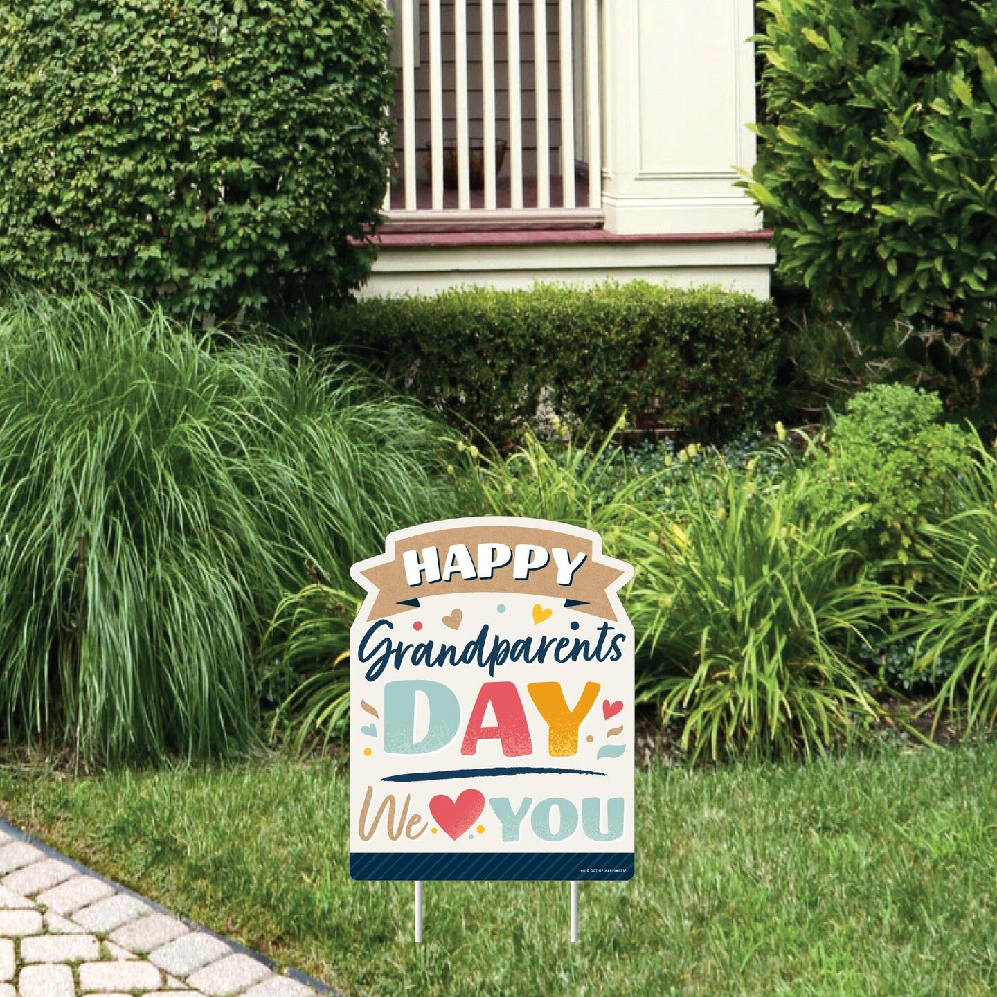 Big Dot of Happiness Happy Grandparents Day - Outdoor Lawn Sign - Grandma &#x26; Grandpa Party Yard Sign - 1 Piece