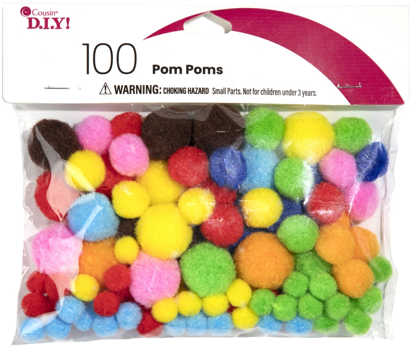 CousinDIY Pom-Pom Variety Pack 100/Pkg-Multi