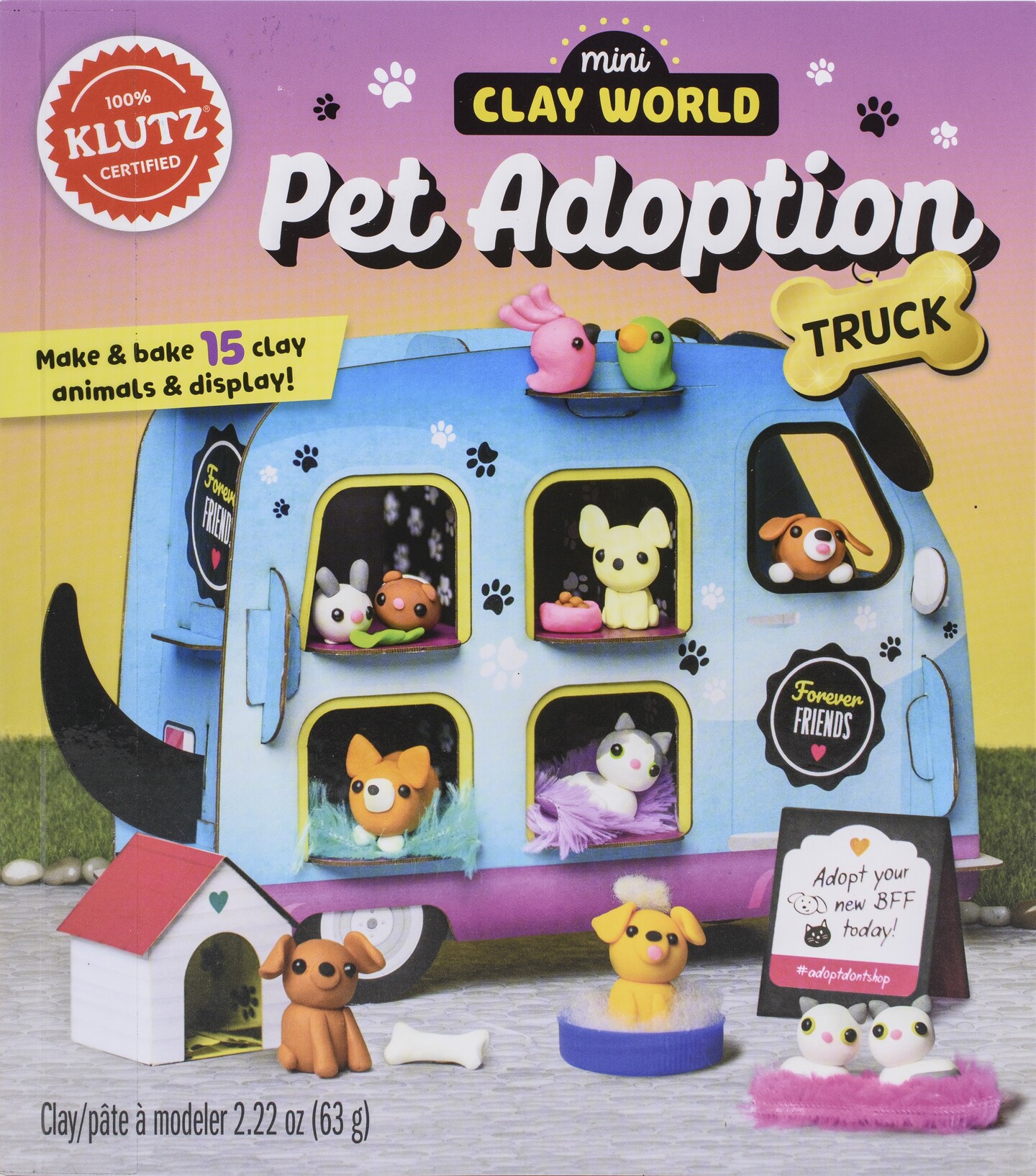 Klutz Mini Clay World Pet Adoption Truck Book Kit-