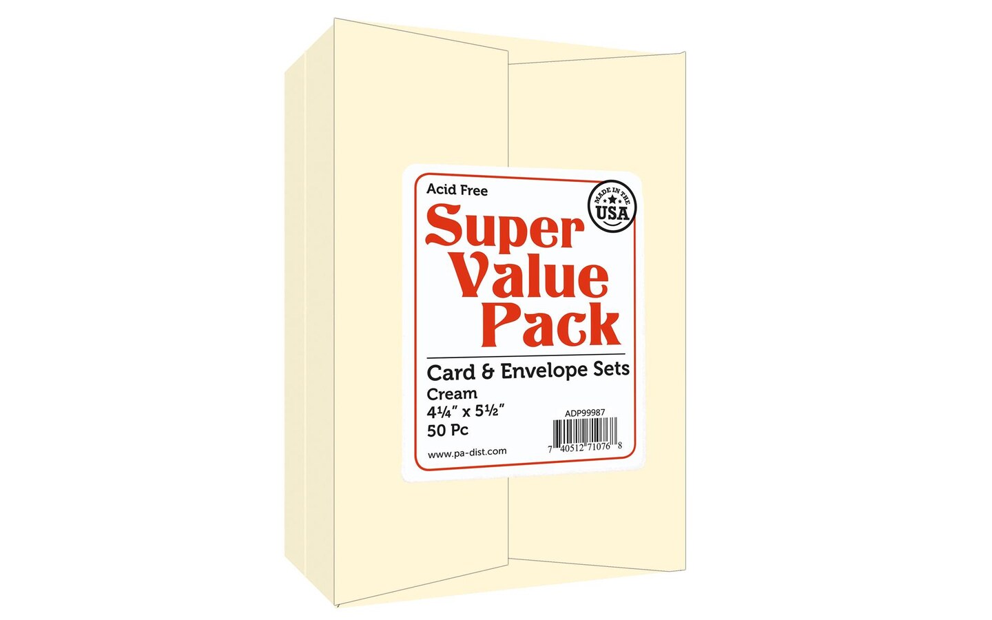 Super Value Card &#x26; Env Pack 4.25x5.5 50pc Cream