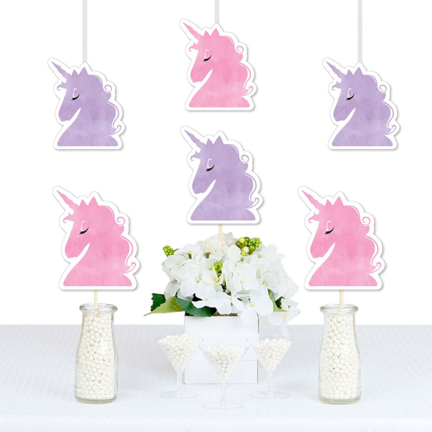 Big Dot of Happiness Rainbow Unicorn - Decorations DIY Magical Unicorn Baby  Shower or Birthday Party Essentials - Set of 20