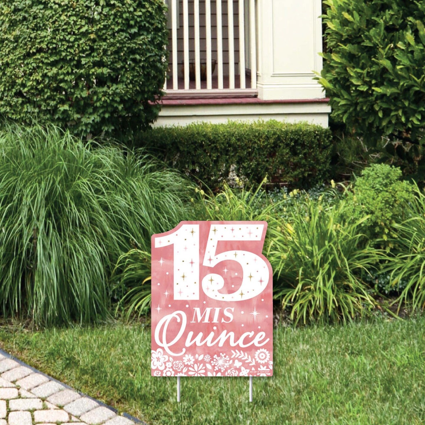 Big Dot of Happiness Mis Quince Anos - Outdoor Lawn Sign - Quinceanera Sweet 15 Birthday Party Yard Sign - 1 Piece
