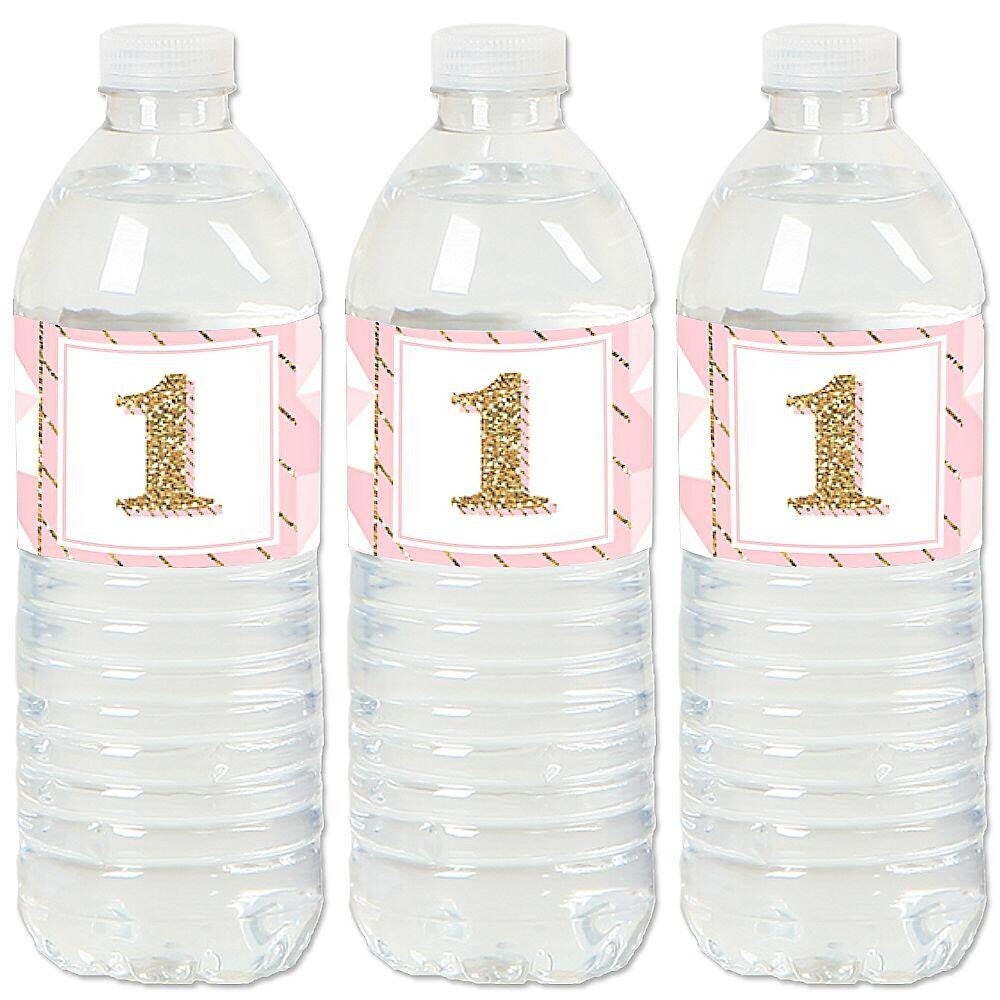 Initial Water Bottle - Pink, Y