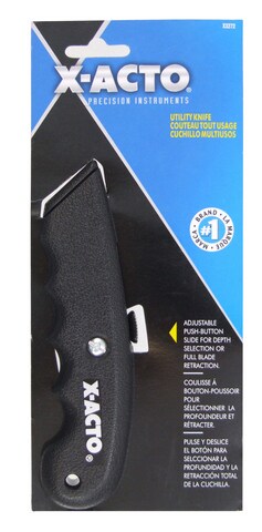 X ACTO SURGRIP RETRACTABLE UTILITY KNIFE PLASTIC CARDED