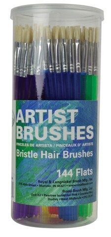 White Bristle Brushes Flat 144 Pc Michaels