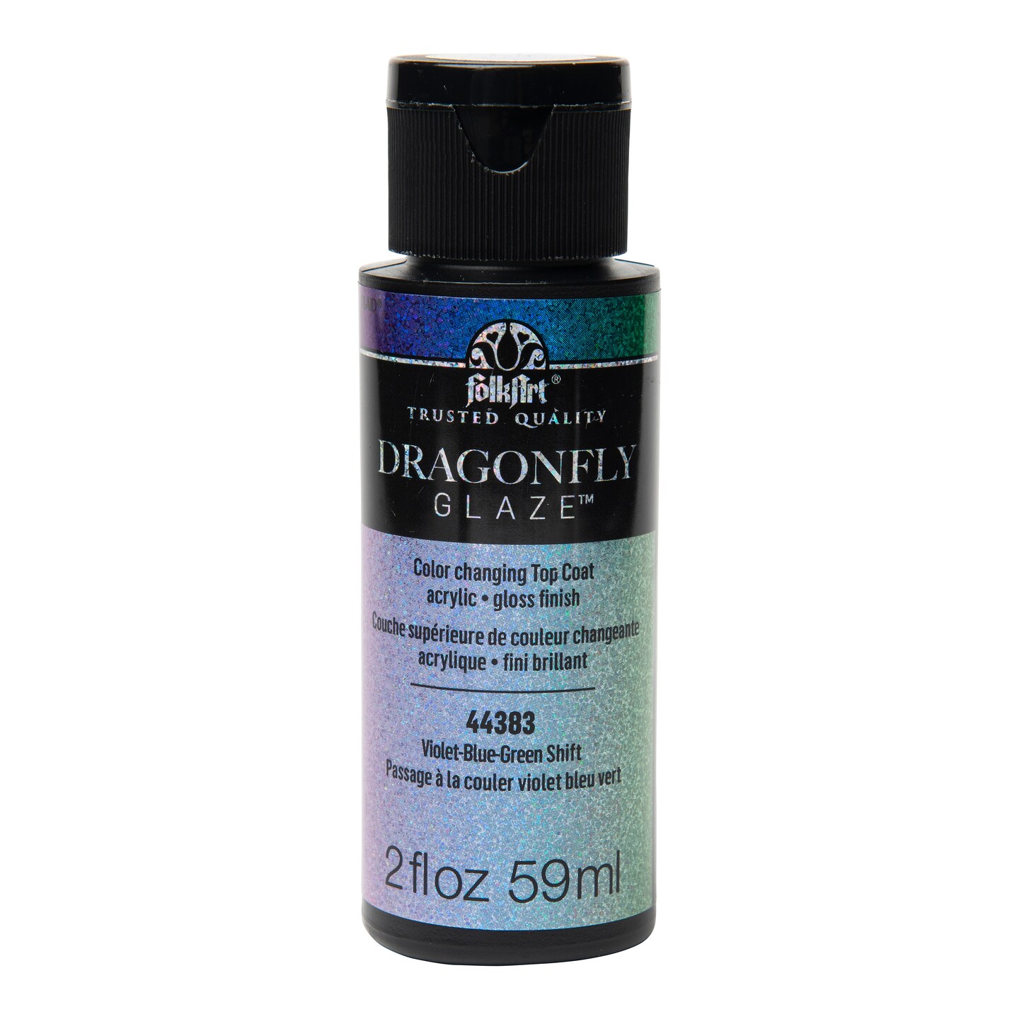 Plaid Dragonfly Glaze, 2 Oz., Violet-Blue-Green