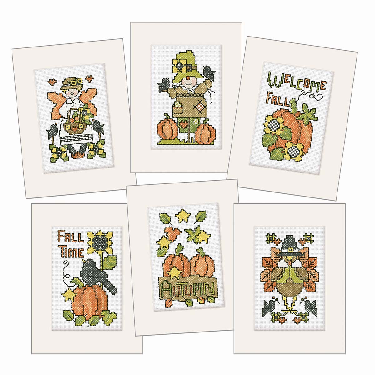 Herrschners Fall Extravaganza Cards Counted CrossStitch Kit Michaels
