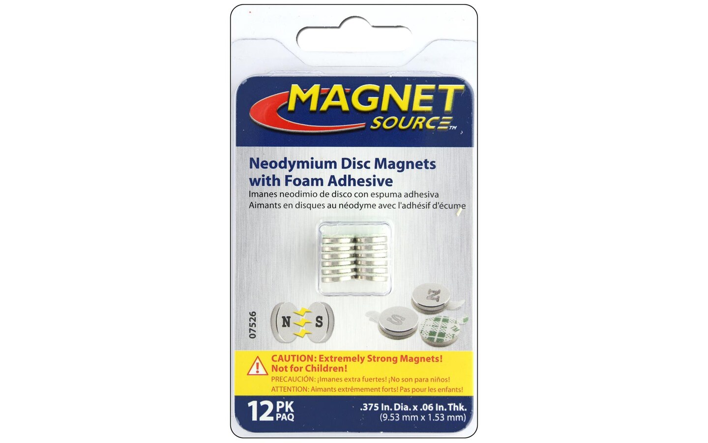 The Magnet Source Neodymium Magnet Adisc 3/8&#x22; 12Pc