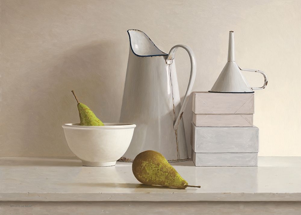 2 pears-2 boxes-jug-bowl and funnel by Willem de Bont - Item # VARPDXIG7328