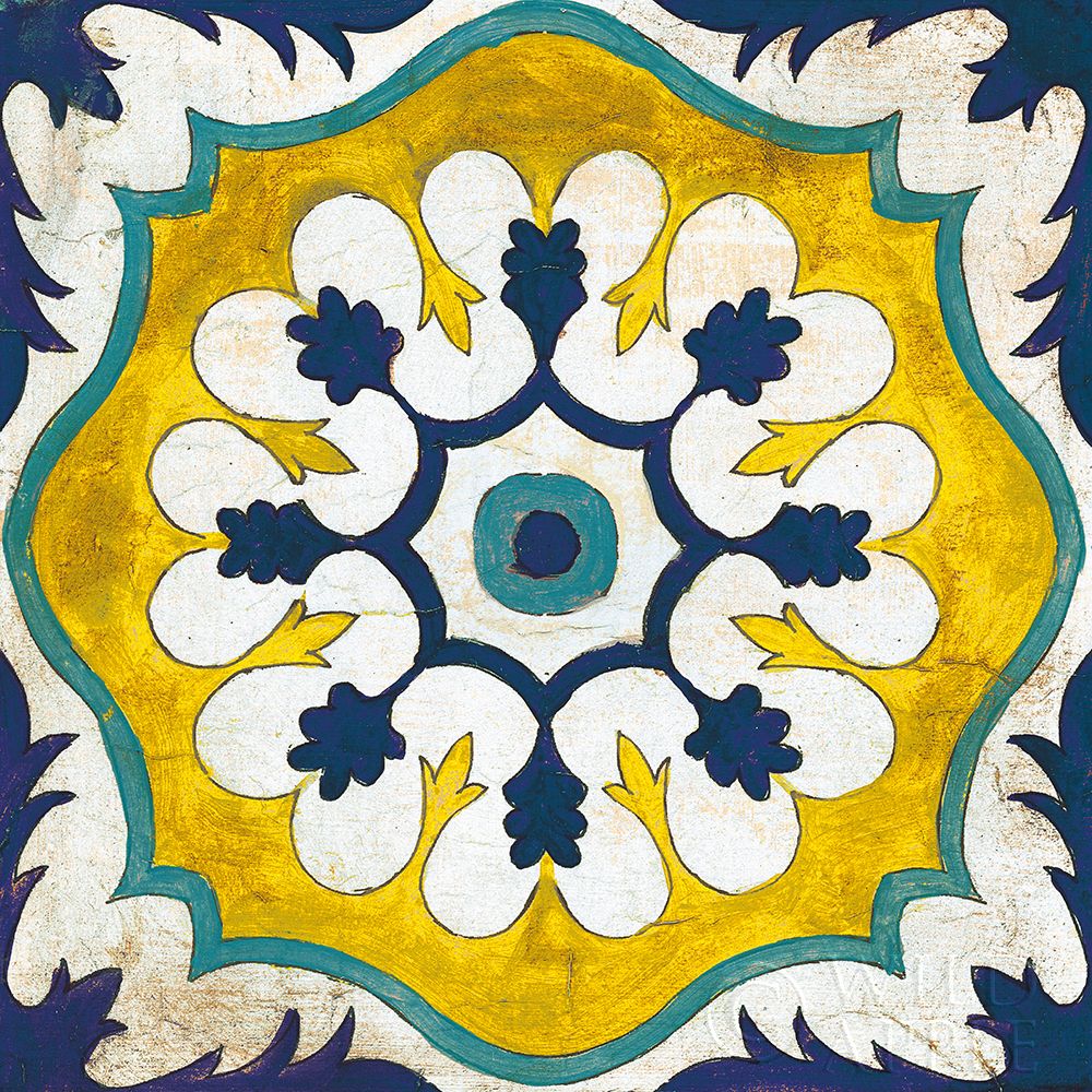 Andalucia Tiles C Blue And Yellow Poster Print by Silvia Vassileva - Item # VARPDX28667