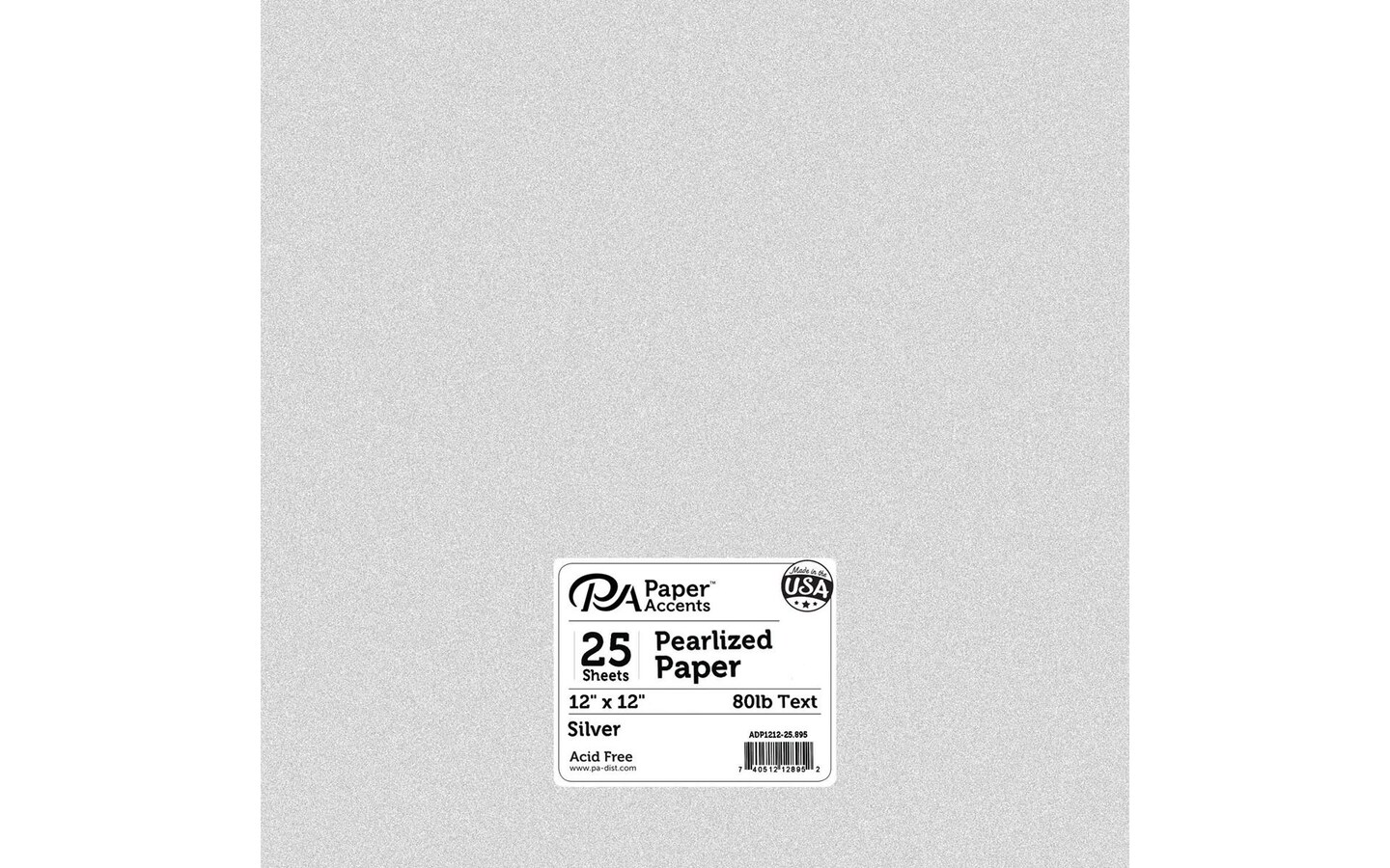 Paper Pearlized 12x12 80lb 25pcPk Silver | Michaels