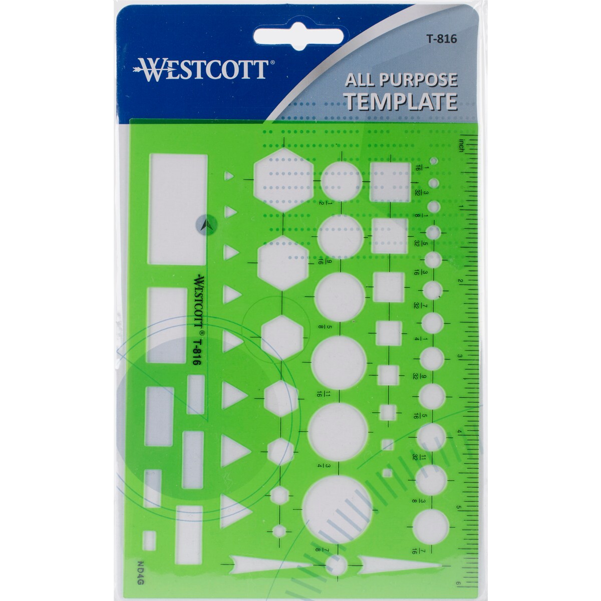 Westcott All-Purpose Template-6.25&#x22;X4.5&#x22;