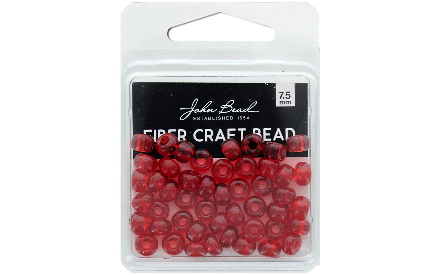 John Bead Fiber Craft Bead 7.5mm 18g Trn Red