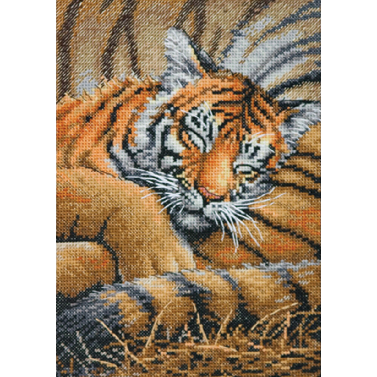 Dimensions Gold Petite Counted Cross Stitch Kit 5&#x22;X7&#x22;-Cozy Cub (18 Count)