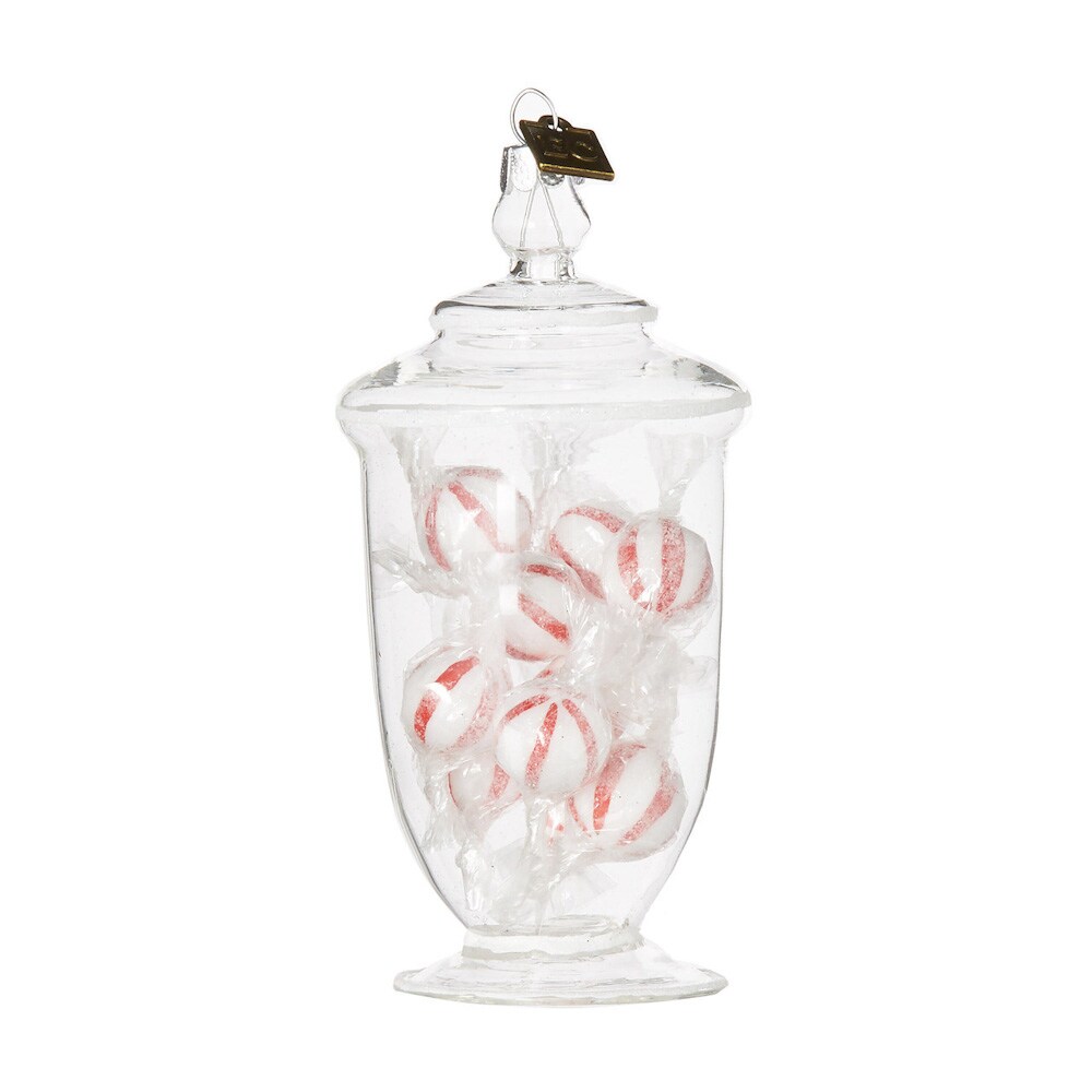 EC 7 Peppermint Stick Candy Jar Ornament - Amber Marie and Company