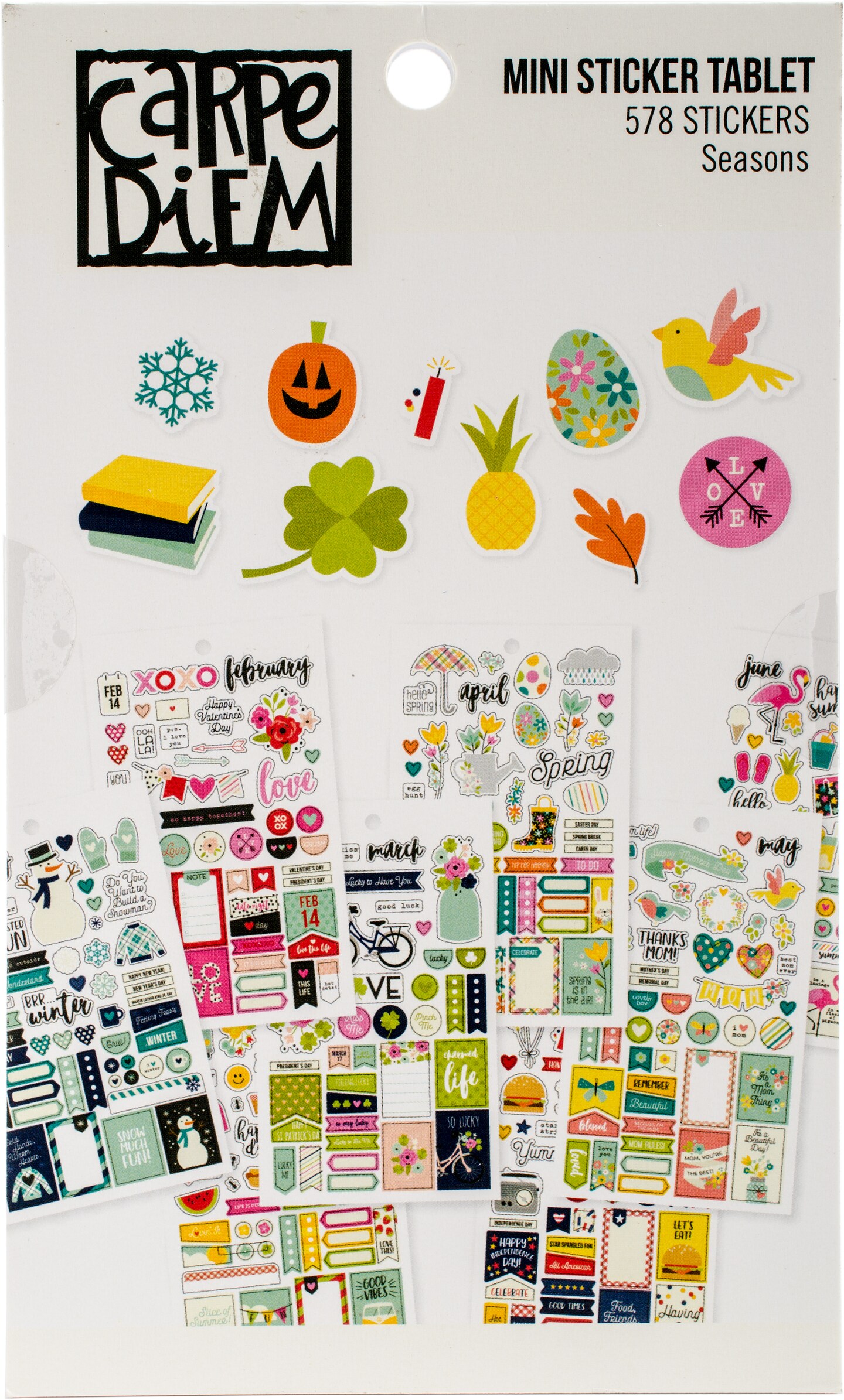 Planner Essentials Mini StickersSeasons, 578 Stickers Michaels