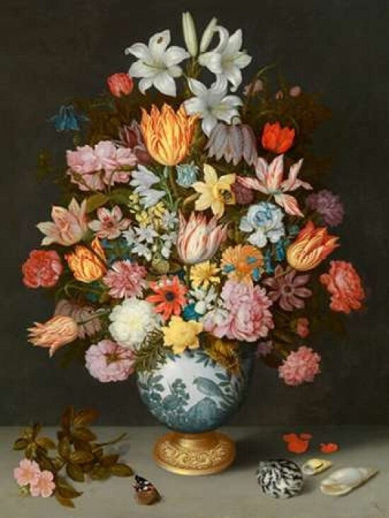 A still life of flowers in a Wan-Li Vase Poster Print by Ambrosius Bosschaert the Elder - Item # VARPDX3AA2730