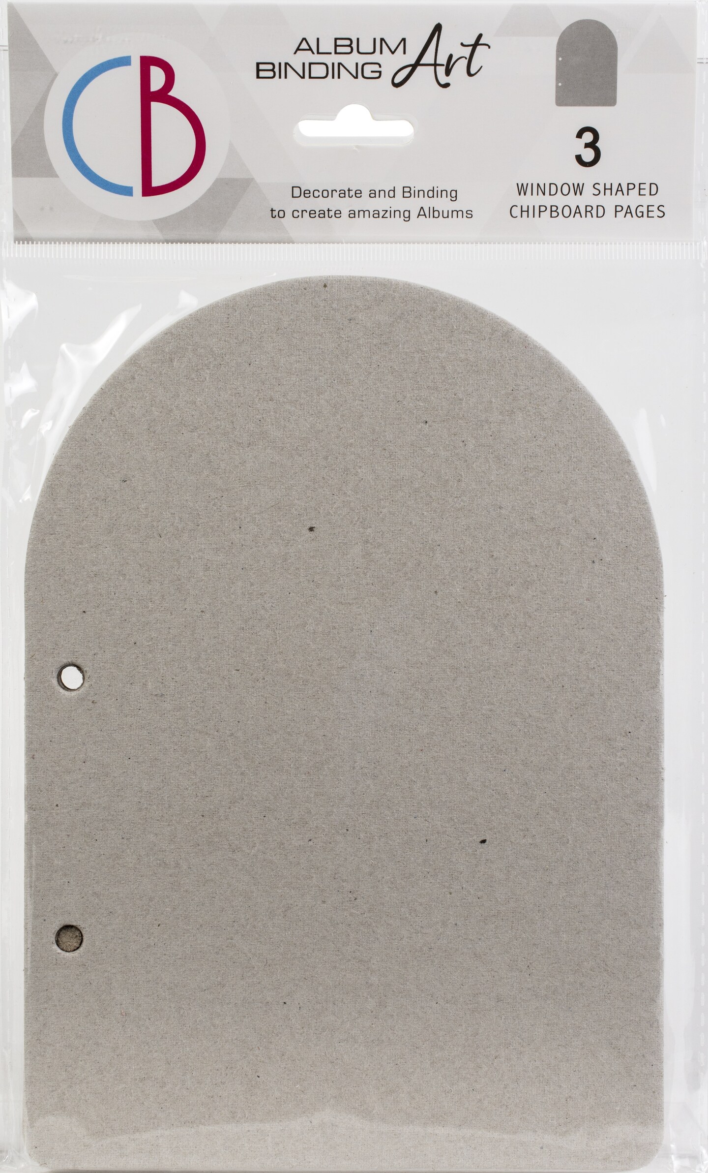 Ciao Bella Album Binding Art Shaped Pages 3/Pkg-Window, 6.25&#x22;X8.625&#x22;
