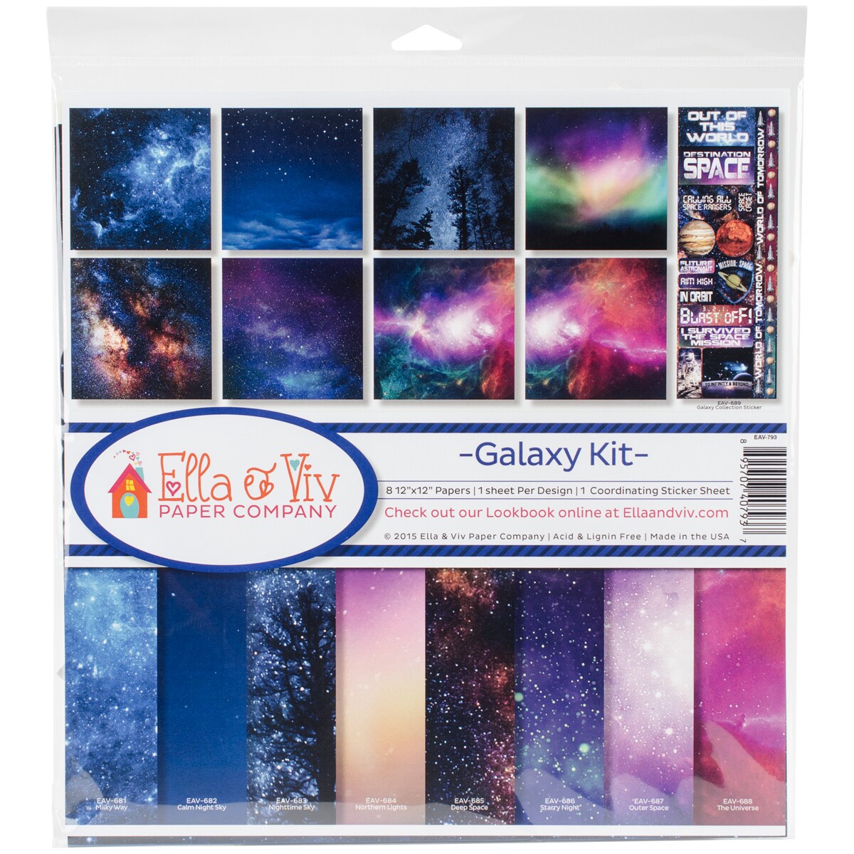 Ella &#x26; Viv Collection Kit 12&#x22;X12&#x22;-Galaxy