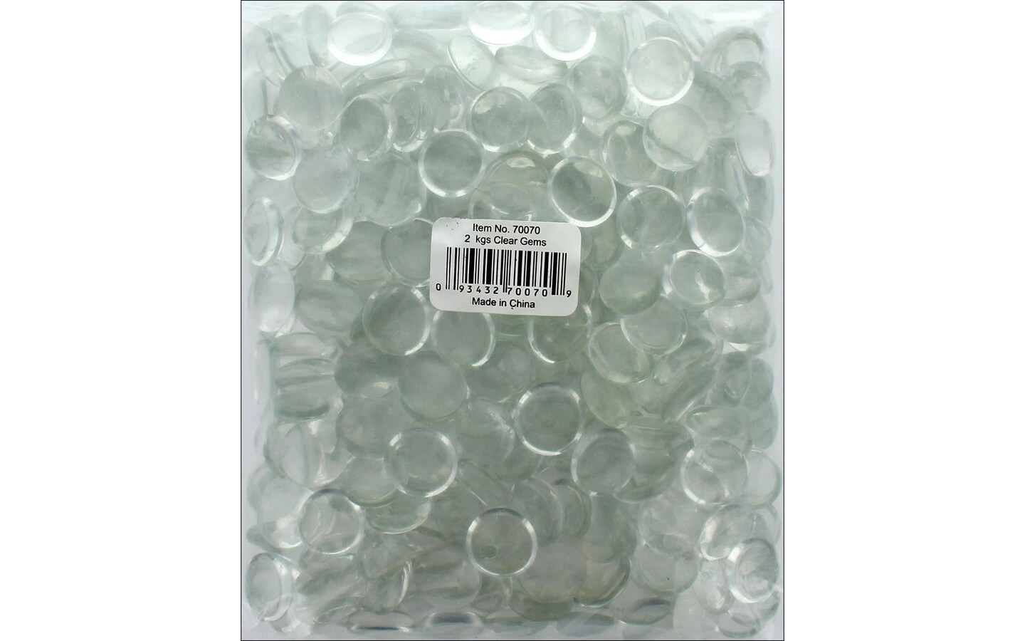 Panacea Decorative Glass Gems 4.4lb Bulk Clear