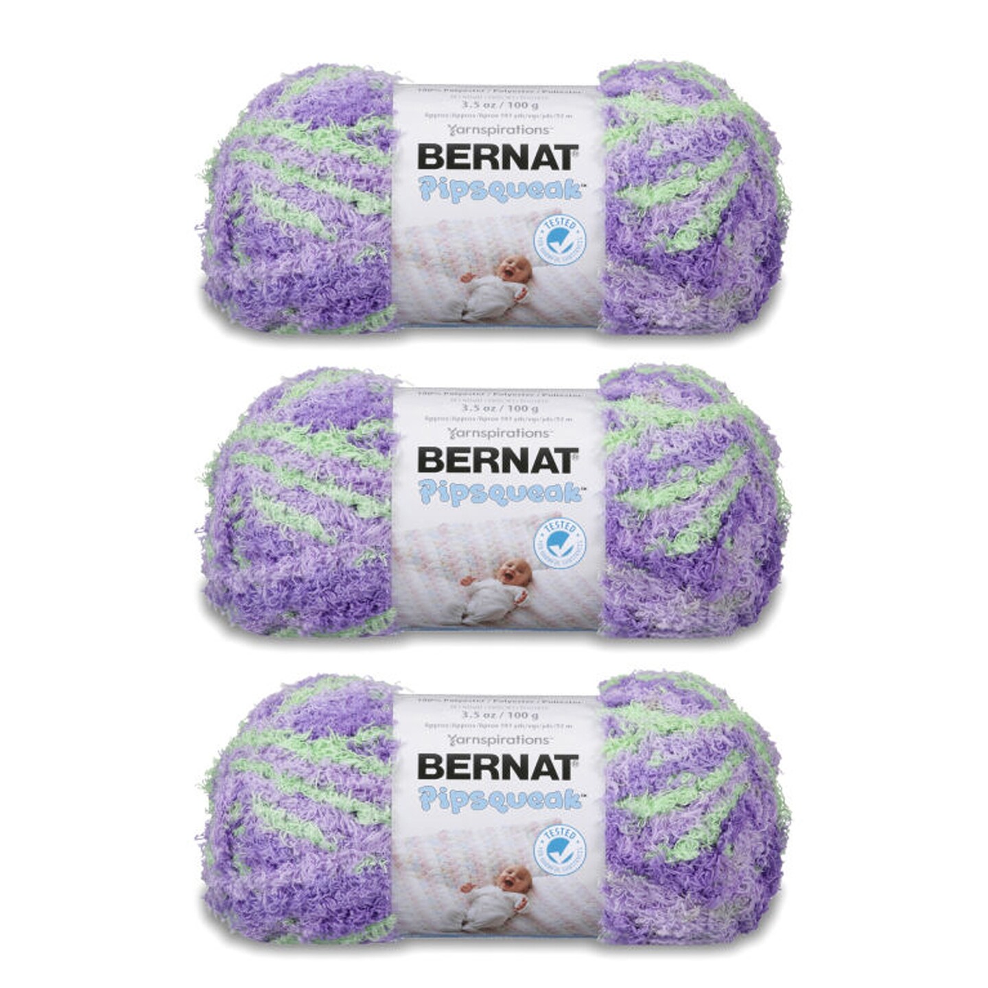 Bernat Pipsqueak Pixie Pow Yarn - 3 Pack of 100g/3.5oz - Polyester - 5  Bulky - 101 Yards - Knitting/Crochet