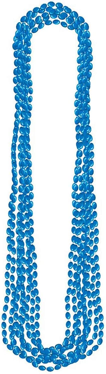 Blue Metallic Bead Necklaces