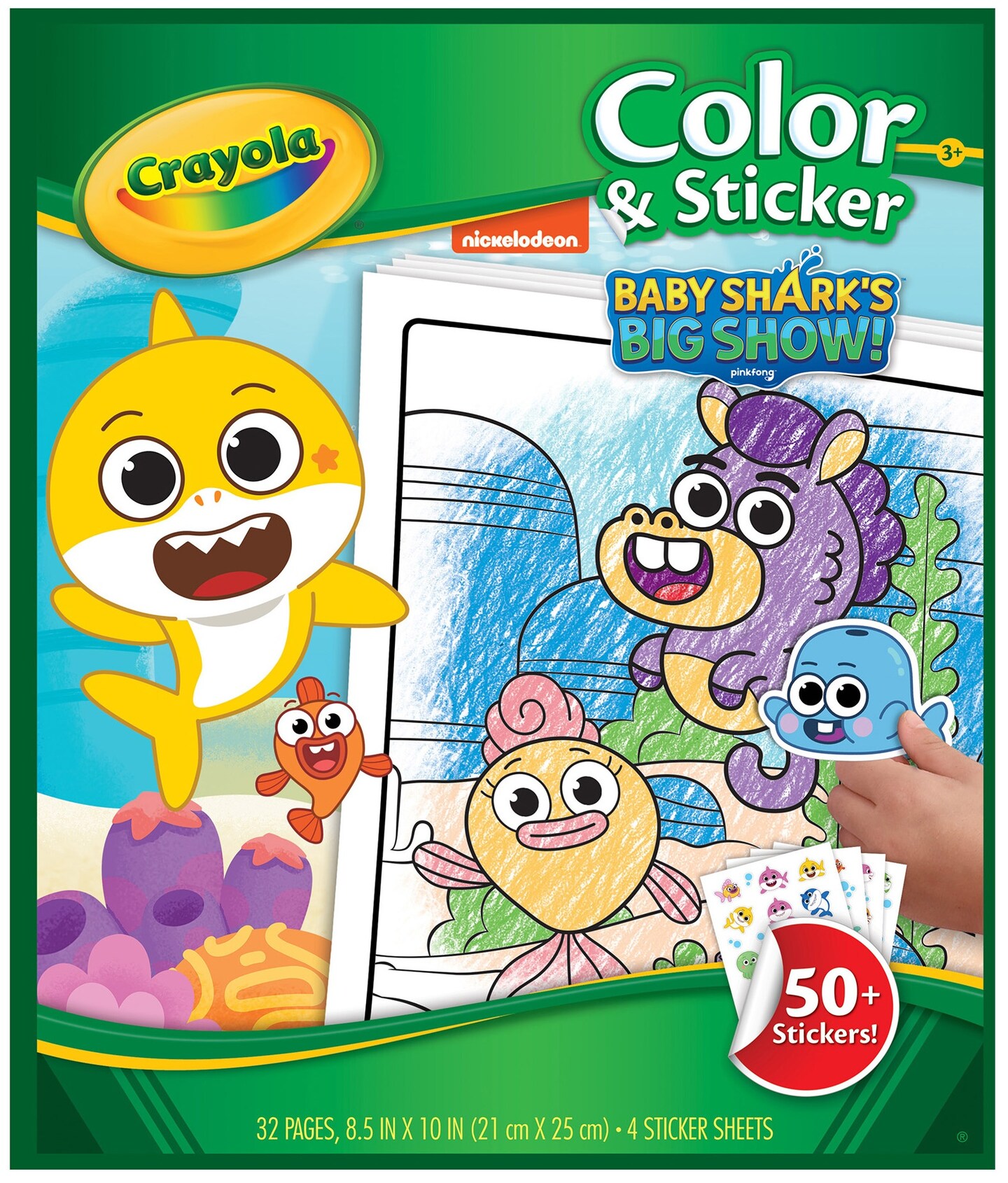 Crayola Color N' Sticker Pages -Baby Shark | Michaels