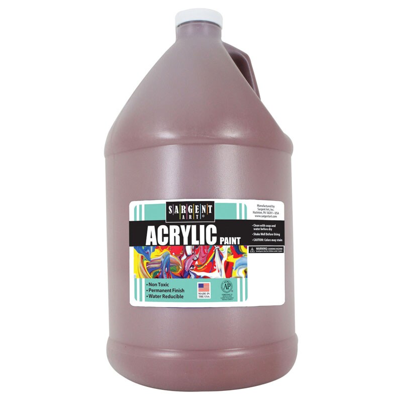 Acrylic Paint, Brown, 64 Oz. Bottle