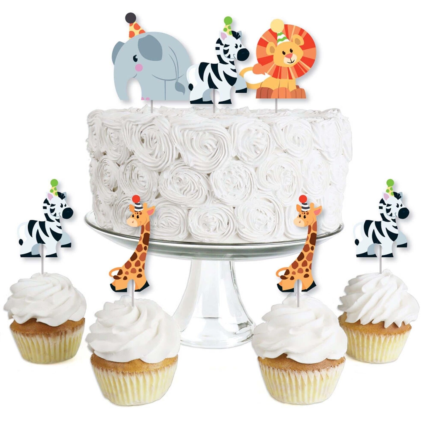 Cake Toppers Cute Jungle Safari Theme Animals Birthday Cake Decoration Cupcake  Topper Decor Ornaments For Children Baby Shower Birthday Party, 7 Pcs |  Fruugo NO
