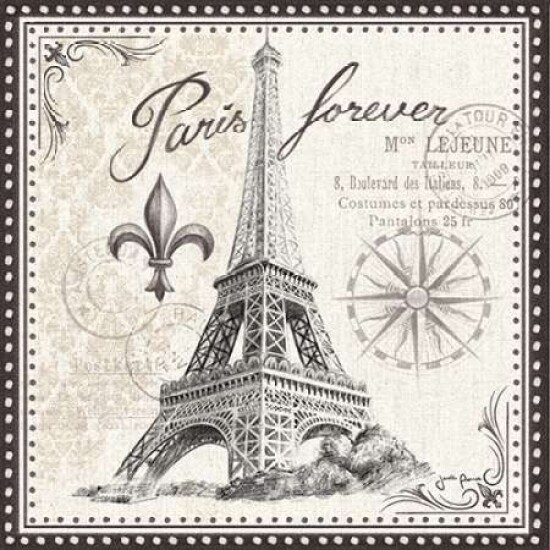 Bonjour Paris III Poster Print by Janelle Penner - Item # VARPDX18742
