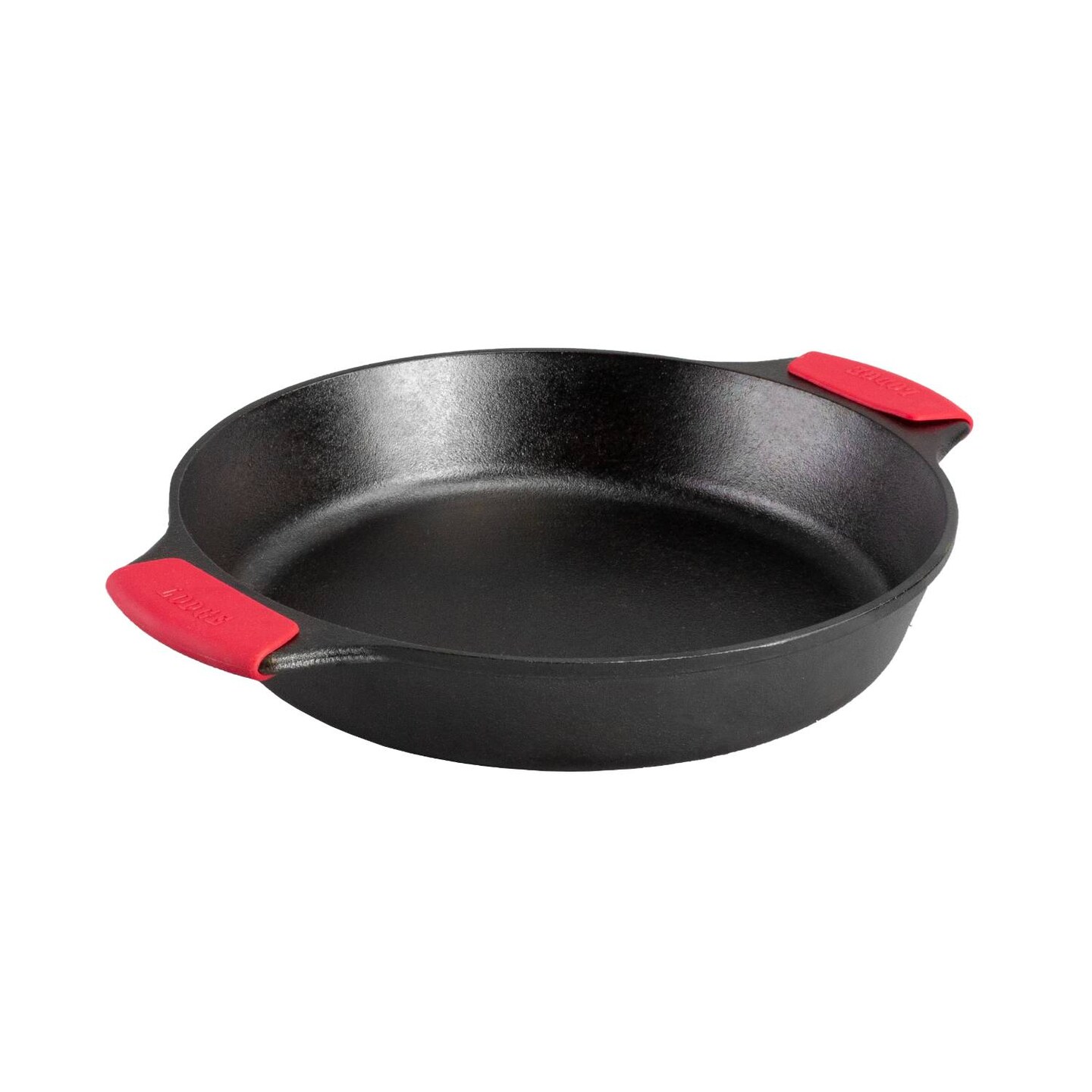  Lodge Cast Iron Skillet with Red Silicone Hot Handle Holder,  10.25-inch: Home & Kitchen