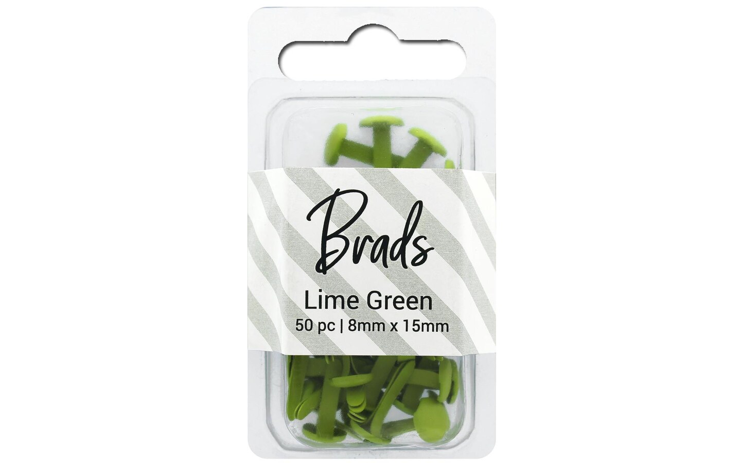 Accent Design Paper Accents Brads 4.5mm x 8mm 100pc Solid Lime Green, Brads for Paper Crafts, Brads Paper Fasteners, Metal Brads, Wire Brads, Small Brads, Lime Green Brads