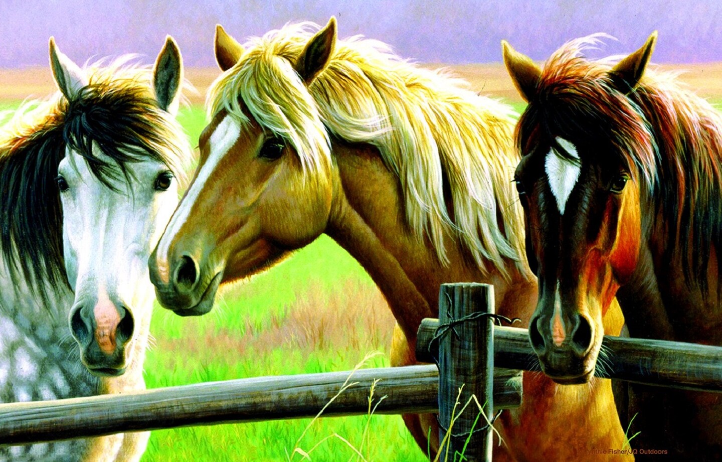 Sunsout Horse Fence 1000 pc   Jigsaw Puzzle 70922