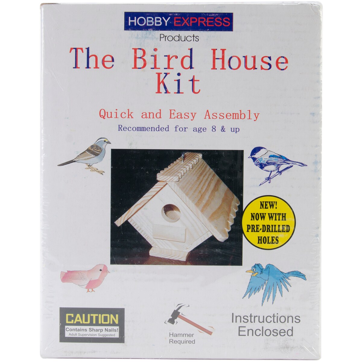 MI Toys Hobby Express Unfinished Wood Kit-Bird House
