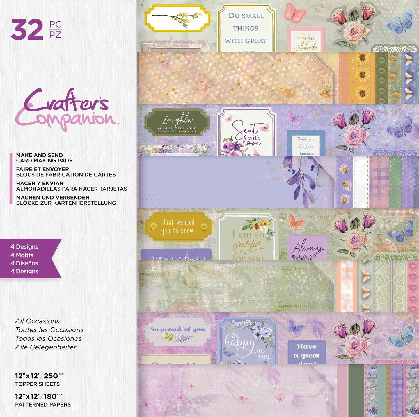 Crafter&#x27;s Companion Make And Send Card Making Pad 12&#x22;X12&#x22;-All Occasions