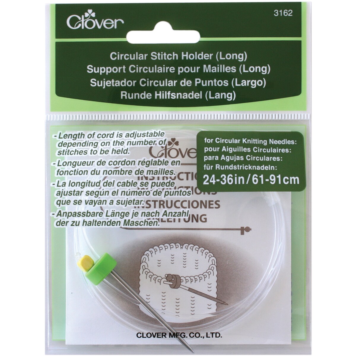 Clover Long Circular Stitch Holder-Sizes 24&#x22; To 36&#x22;