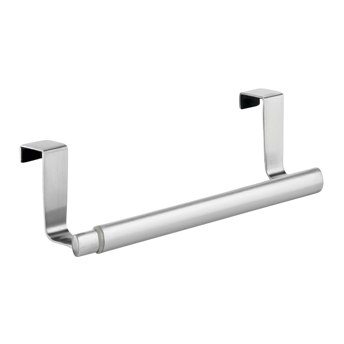 mDesign Adjustable/Expandable Kitchen Over Cabinet Towel Bar, 2 Pack - Brushed