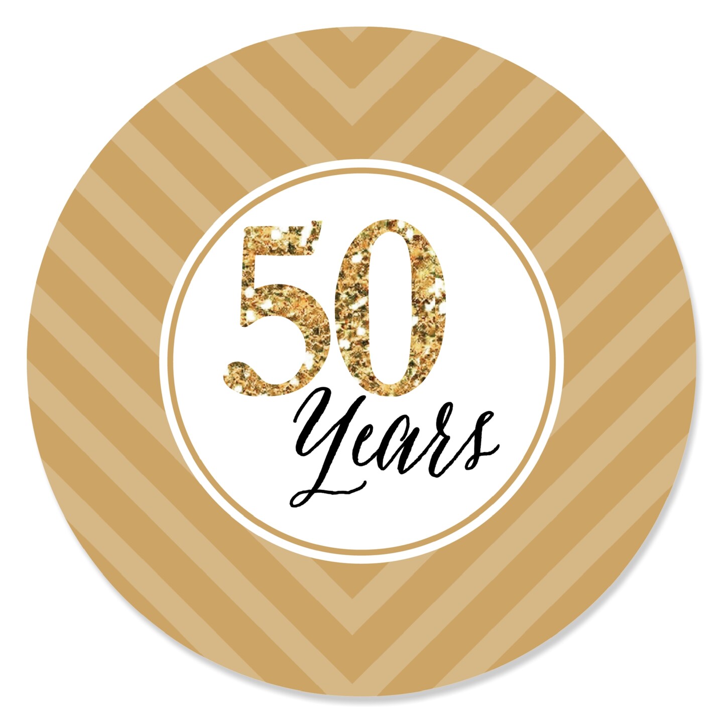 Big Dot of Happiness We Still Do - 50th Wedding Anniversary - Party Circle Sticker Labels - 24 Count